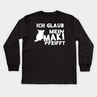 süßer Maki Riesenaugen Liebe Affe Phillipinen Kids Long Sleeve T-Shirt